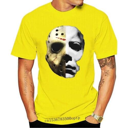 New Horrorable di Film di Halloween Michael Myers Maschera T Shirt Venerd il 13th Jason Mike Viso T Camicia Intero