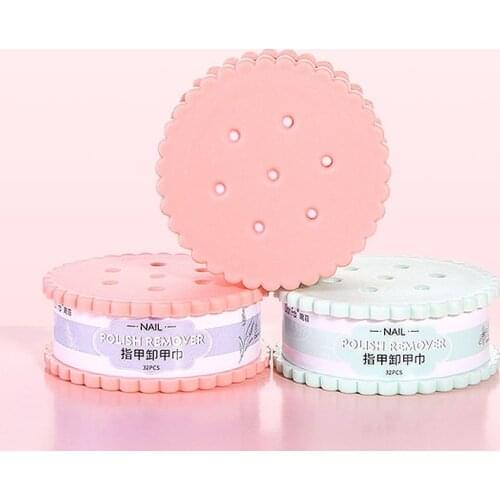 New Clean Cotton Piece Portable Nail Remover Towel Boxed Nail Remover Towel Disposable Nail Remover Supplies Cosmetic Tools