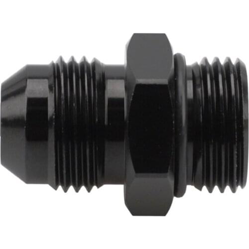 ORB-8 O-ring Boss AN8 8AN to AN8 8AN Male Adapter Fitting Black
