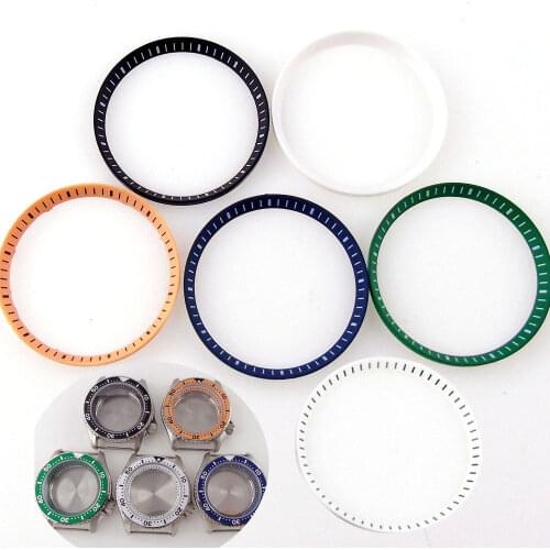 Fit NH35A Case 30.2mm*26.9mm*2.8mm Plastic Watch Chaptering Ring Orange/Green/Blue/White