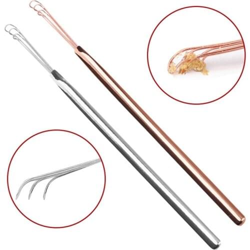 Portable Stainless Steel Ear Pick Cleaner Digging Earpick Ear Spoon Ear Wax Curette Remover Ear Cleaner Spoon Spiral Clean Tool