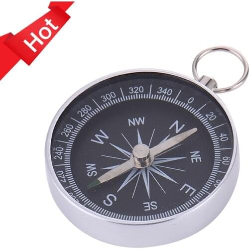 Portable Aluminum Lightweight Emergency Compass Outdoor Survival Compass Tool G44-2 Navigation Wild Tool Black Brujula Chaveiro