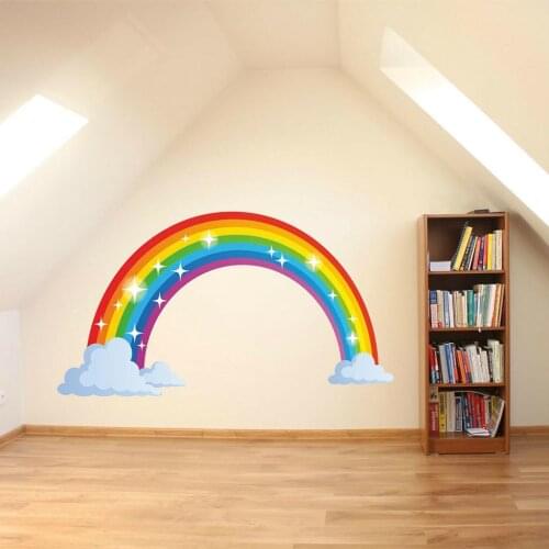 Rainbow Wall Sticker Kids Room Nursery Home Decor Bedroom Wall Decor Room Decoration Stickers Mural Art Wall Decal
