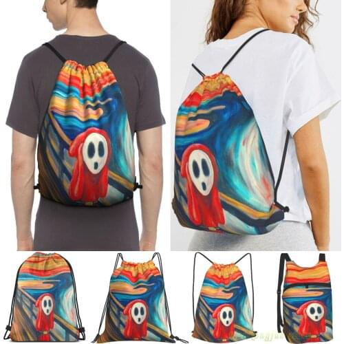 Men Sackpack Strap Bags Shy Guy Scream Women Purpose Drawstring Backpacks Outdoor Travel Backpacks For Gym Training Fitness Bag