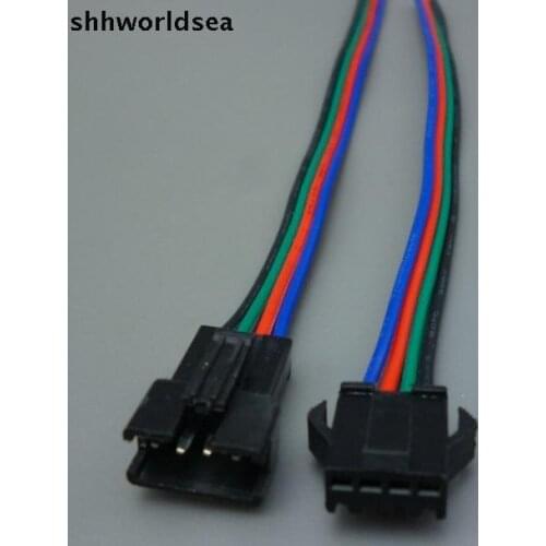 Shhworldsea 10Sets JST 2.54mm SM 4 Pin 4 Way Multipole car Connector plug With Wire 20PCS socket (10pcs male+10pcs female)