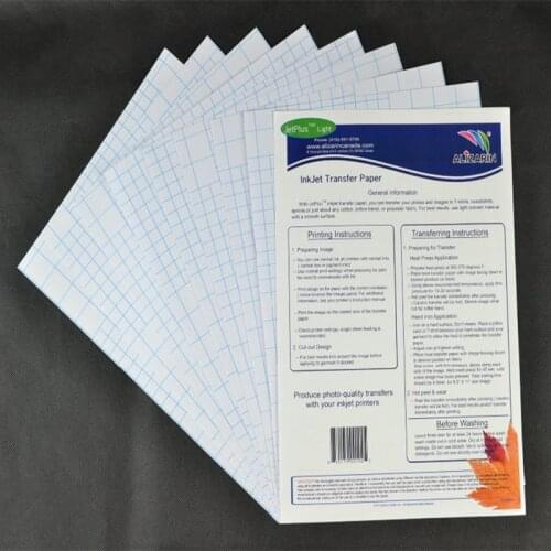 JET Inkjet Heat Transfer Printing Paper for Light Fabric Cotton A4 Paper Iron On Papel Transfer With Ink inkjet printers