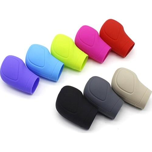 Universal Car Silicone Case Gear Head Shift Collars Shift Knob Grip Cover Shift Lever Silicone Cover Auto Decoration Accessories