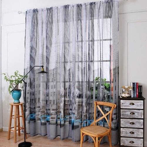 Cartoon Car Printed Cotton and Linen Curtains Tulle for Kids Bedroom Living Room Window Sheer Kitchen Curtain Roman Blinds