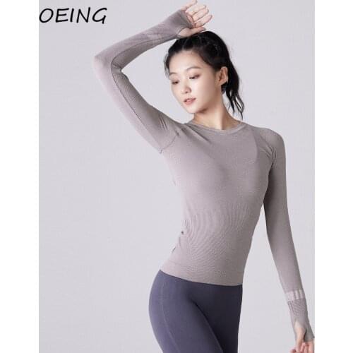 Women Long Sleeve Womens Workout Tops Casual Tights Breathable Dry Fit Jogging Shirts
