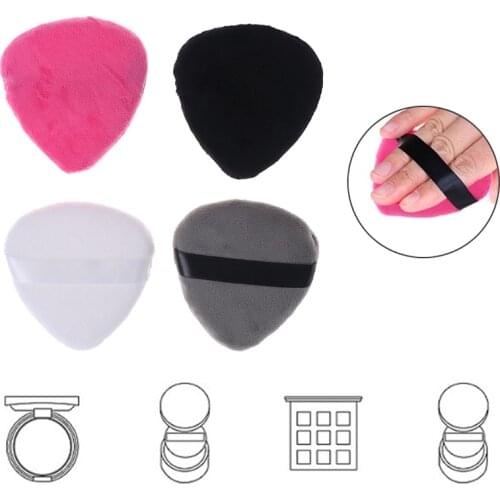 1pcs Cosmetic Puff Triangle Velvet Powder Cosmetic Puffs Mini Makeup Sponge Make Up Tools Black/White/Rose/Gray