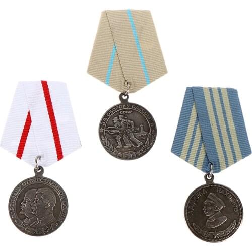 1PC Russian Military medal Silver plated WWII USSR Russian Soviet Medals Copy