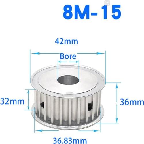 1Pcs AF Type 15-32 Teeth 8M Timing Belt Pulley Slot Width 32mm Bore 8-30mm For 30mm Belt CNC/Step Motor