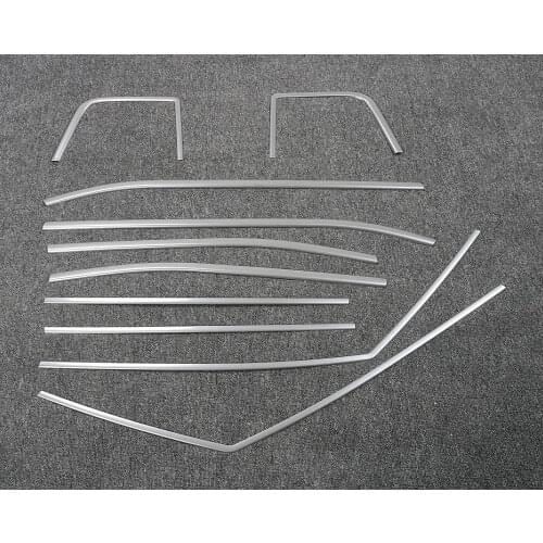 10pcs/set Matt Stainless Steel Auto Chrome Door Window Sill Belt Molding Trim Overlay Fits 2015-2016 Renegade