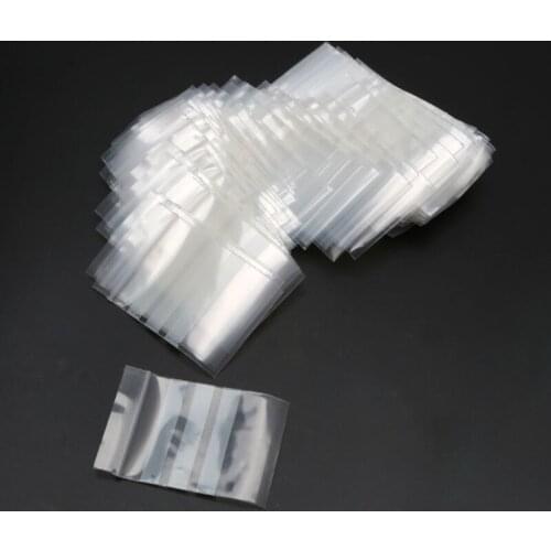 100Pcs Small Plastic Writeable Reclosable Zipper Bags Self-Sealing Writable White Blocks Zip Lock Jewelry Storage Bags