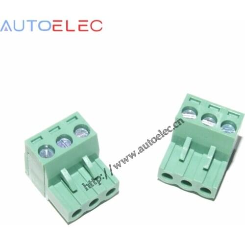 100pcs Pitch:5.08mm 3 Pin female 16a PCB Electrical Screw Terminal Block Connector plc control board driver wire terminals