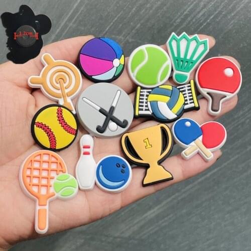 12PCS PVC Cute Sport Fridge Magnetic Sticker Baseball Badminton Table Tennis Bowling Golf Volleyball Refrigerator Magnets Kids