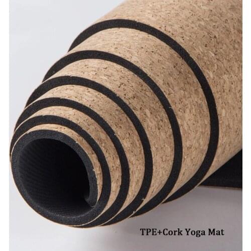 5MM/6MM/8MM Non-slip Cork Natural Rubber Yoga Mats For Fitness Women Pilates Gymnastics Mats Brand Yoga Exercise Pads Sport Mat