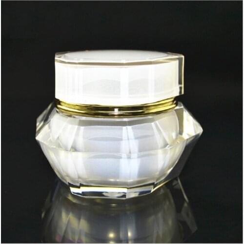 50g diamond shape acrylic jar pot tin for day night cream essence gel mask moisturizer spot removal skin care cosmetic packing