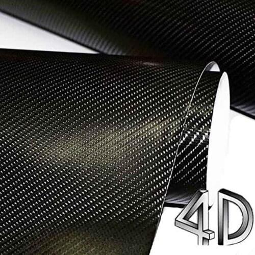 500cm 4d carbon fiber vinyl black car internal and External protection sticker car motorcycle 4d carbon fiber vinyl film sticker