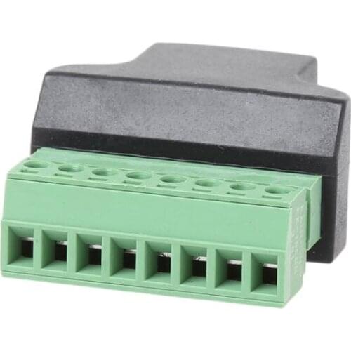 RJ45 Female To Screw Terminal 8 Pin Connector Ethernet Cable Extender Adapter