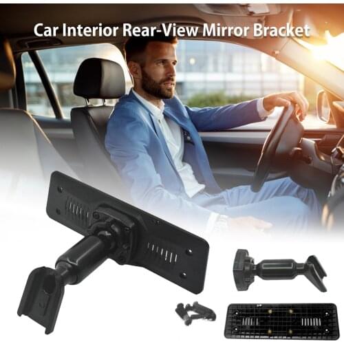 Car Interior Rear View Mirror Back Plate Panel +Bracket High Quality Back Plate Panel Mounting Bracket Kit For Car DVR Instead