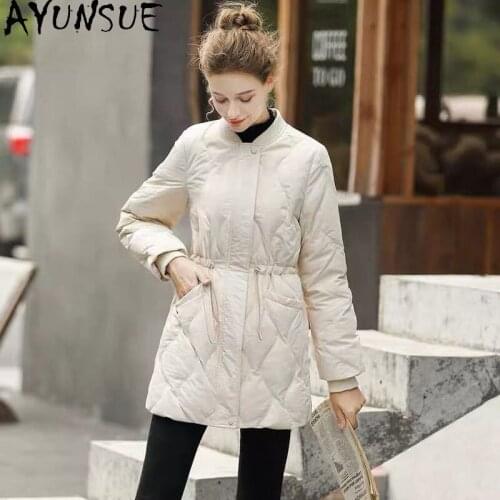 AYUNSUE Women Jackets Spring Autumn High Quality Down Cotton Coats Famale Light Slim Korean Parka Fashion Casaco Feminino SQQ114