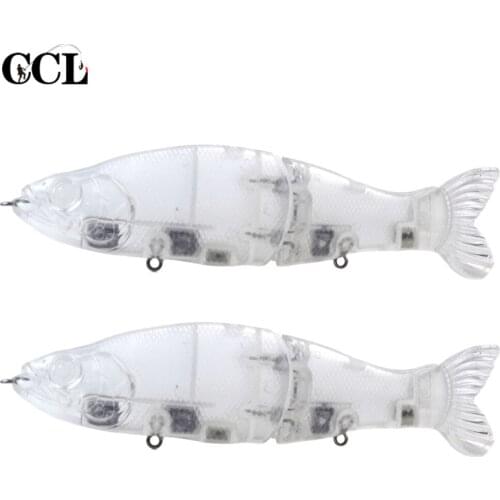 CCLTBA 3PCS/LOT Unpainted Slide Shad Swimbait 13.5cm 27.5g Sinking Hard Wobblers Soft Tail Magnet System Fishing Lures Blanks