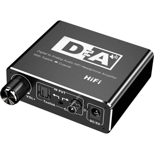 HOJIWI Digital to Analog Audio Converter Optical Fiber to slink Coaxial Signal to RCA R/L Audio Decoder ATV DAC Amplifier AD29