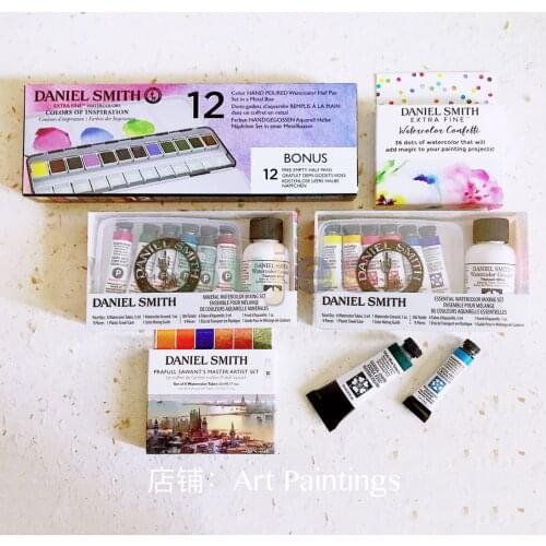Daniel Smith Master-grade Solid Watercolor Paints, 12 Colors, 24 Colors Tin Box Acuarelas Art Supplies for Artist