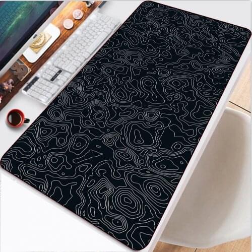 Black Personalized Fashion Mouse Pad Art Pad Notebook Computer Carpet Mat Black and Red Mousepad XXL Gaming Accessories Desk Mat