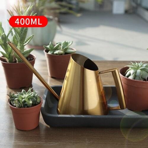 Stainless Steel Watering Pot Gardening Potted Small Watering Can Use Handle Perfect for Watering Flower Plants Shower for Garden