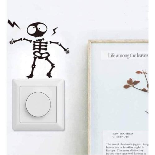 Switch Sticker Home Decoration Pvc Cartoon Alien Print Self-adhesive Wall Sticker For Home Children Bedroom Wall Decoration