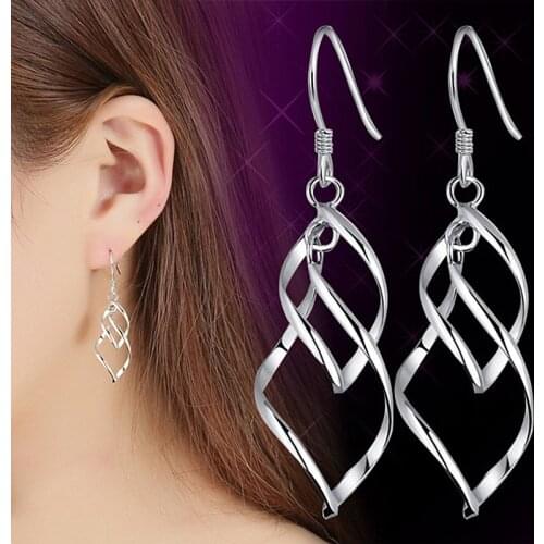 New Fashion Big Dangle Earrings For Women Jewelry Long Drop Brincos Bijoux Mujer boucle Twist Ear Jewelry Gift Pendientes