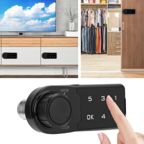 New Digital Touch Screen Password Lock Smart Electronic Combination Lock Security File Locker Drawer Cabinet Lock USB Charging