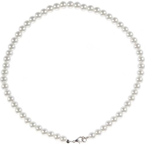 Kili Charm Pearl Necklace w. Metal Clasp