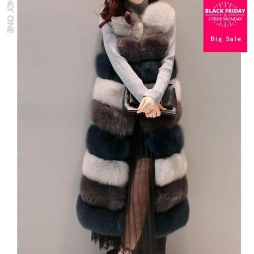 Autumn Winter new faux fox fur coats vest women sleeveless stitching slim fur jacket waistcoat Special price L1318 wholesale