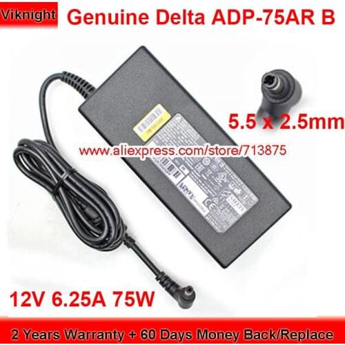 Genuine Delta ADP-75AR B AC Adapter 12V 6.25A 75W Charger for Junpier 740-066487 Power Supply