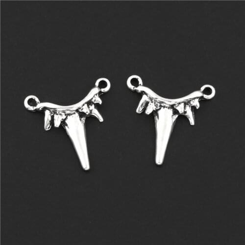 25Pcs Silver Color New Arrival Ice Awl Charms Arrow Tool Connector Making Pendant Necklaces Handcrafts Jewelry 19X18mm A3135