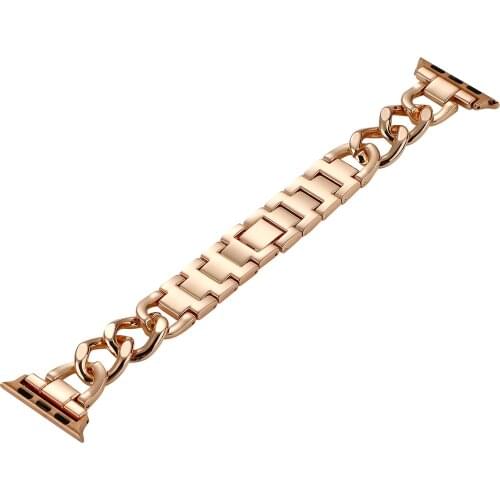 Fashion Metal Strap for Apple Watch Band Series 6 SE 5 4 3 Cowboy Chain Bracelet for Iwatch 40mm 44mm 38mm 42mm Wristband Belt