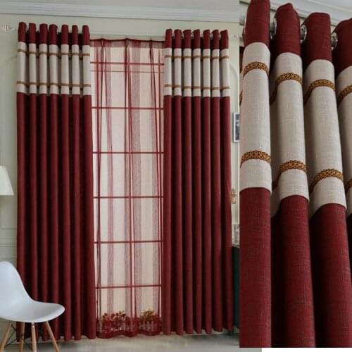 Custom Made Luxury Linen Fabric Cortinas Blackout Curtains for Living Room Joyous Wedding Eco-Friendly Tulle Curtains Rideaux