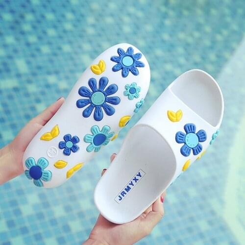 Womens Summer Slippers Bathroom Inside Slippers Non-slip Flower Home Slippers flip-flops for Women 2021 New