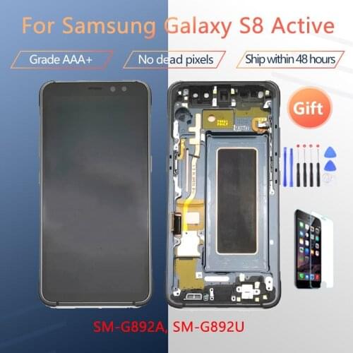 For Samsung Galaxy S8 Active LCD Display G892A G892u Touch Screen Digitizer Assembly Replacement Super AMOLED For samsung G892