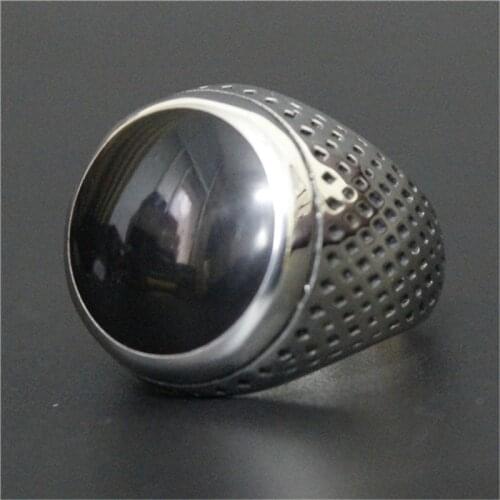 1pc New Design Black Popular Ring 316L Stainless Steel Band Party Top Quality Hot Selling New Ring