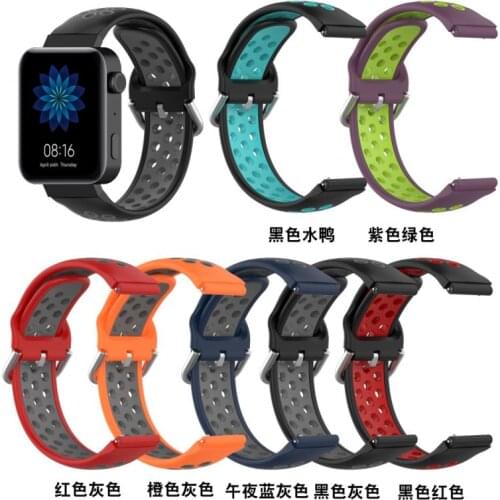 18mm Silicone Strap For Xiao Mi Smart Watch Replacement Strap Bracelet Strap For Xiaomi Smart Watch Bracelet Soft Watch Strap