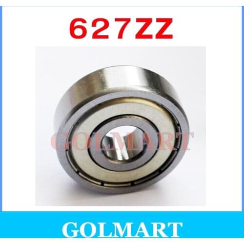 20pcs/lot 7*22*7mm 7x22x7mm 627ZZ 627Z 627-2Z metal shielded skate steel radial deep groove flange ball bearing