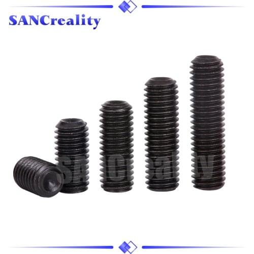 25PCS Black Oxide 304 M5 hexagon socket set screws with cup point inner hexagon concave end tightening set screw DIN916 GB8