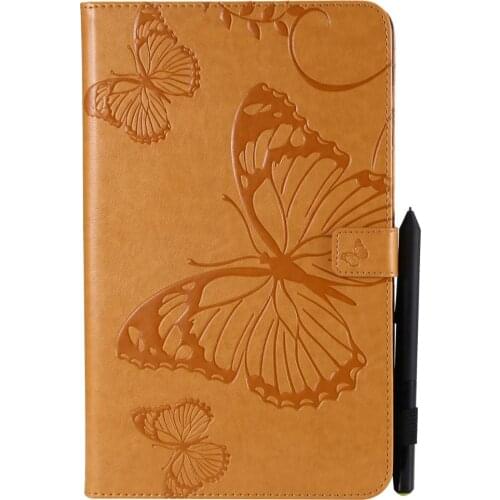 3D Butterfly Pattern PU Leather Tablet Caee for Samsung Galaxy Tab A SM-T580 SM-T585 10.1" Full Flip Stand Cover Capa Funda+pen
