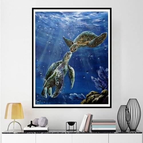 5D DIY Diamond Painting Animals Sea Turtle Picture Embroidery Full Round Square Diamond Mosaic Cross Stitch Handmade Gift