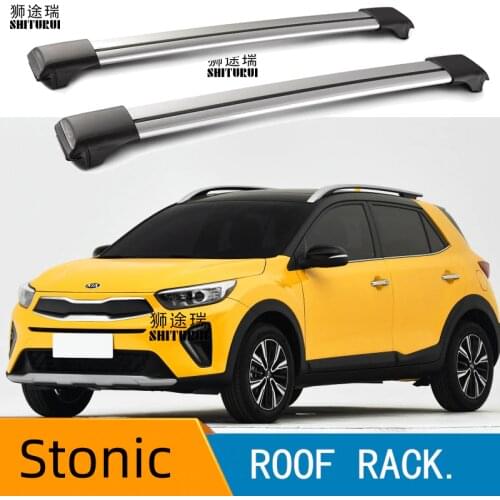 FOR Kia Stonic 5 Door SUV 20172018 2019 (Rails) Aluminum Alloy Side Bars Cross Rails Roof Rack Luggage Carrier