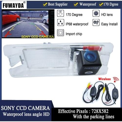 FUWAYDA Wireless SONY CCD Chip Car Rear View Parking Reverse DVD GPS Kits CAMERA for Nissan March Renault Logan Sandero
